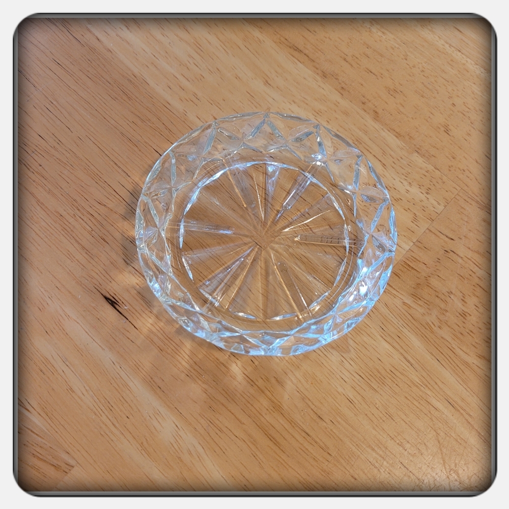 Vintage Anchor Hocking Clear Glass Coaster